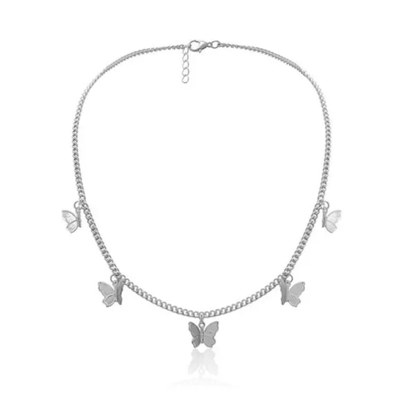 Woman Butterfly Necklace Chain Pendant Bohemian - Picture 2 of 4